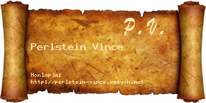 Perlstein Vince névjegykártya