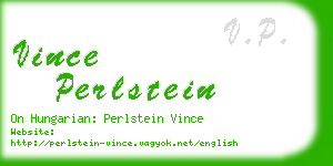 vince perlstein business card
